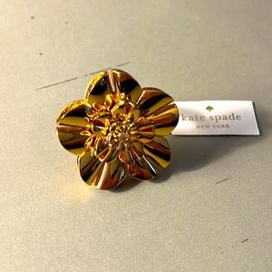 kate Spade Gold Plates Swim Team Ring Size 8